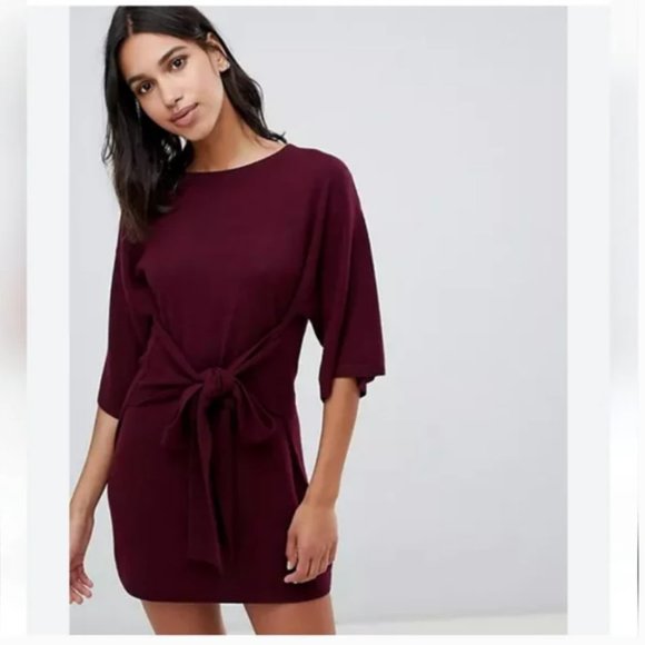 Ted Baker Olympy Burgundy Maroon Long Sweater or Dress size small nwot - Picture 1 of 8